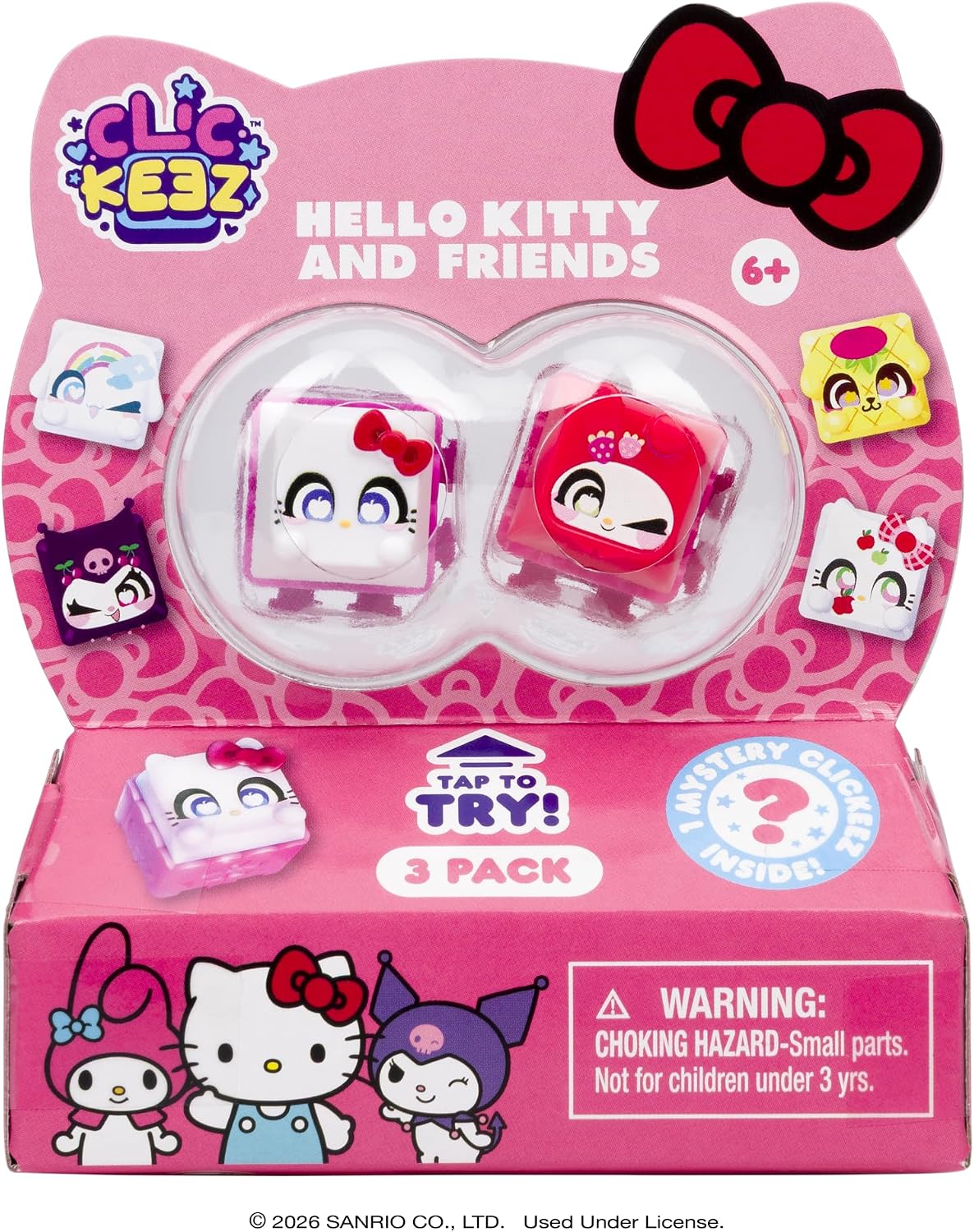 Hello Kitty Clickeez 3-Pack Blister Card