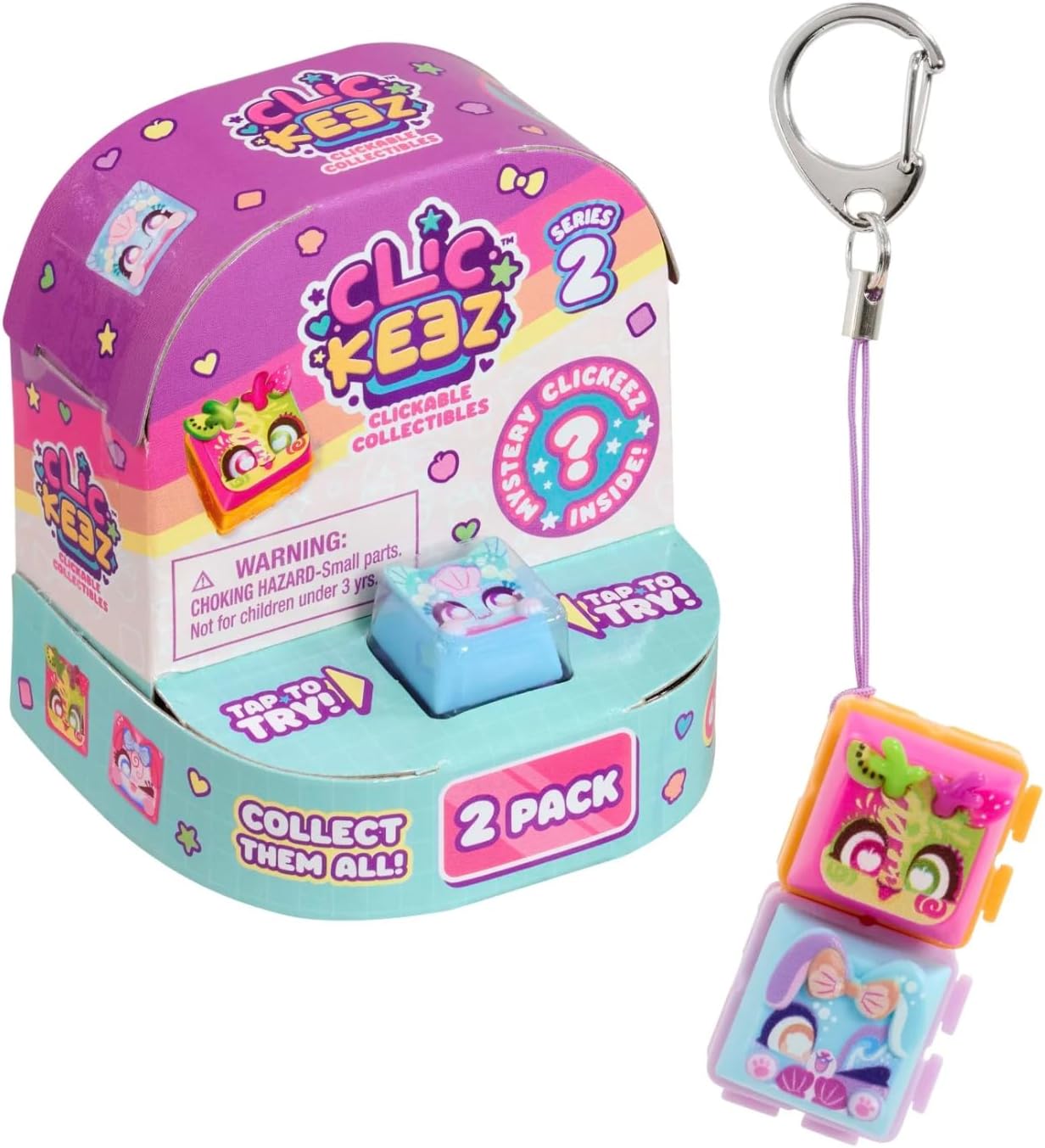 Clickeez Series 2 Mystery Fidget Toy 2-Pack Blister Card